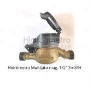 Hidrômetro Multijato mag. 1/2" 3m3/H sem conexões  LAO / RENOVA