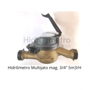 Hidrômetro Multijato mag. 3/4" 5m3/H sem conexões AKVOMETER