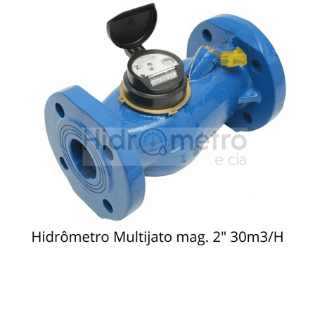 Hidrômetro Multijato mag. 2" 30m3/H sem conexões Akvometer