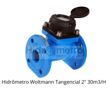 Hidrômetro Woltmann irrigação 2" 30m3/H sem conexões