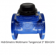 Hidrômetro Woltmann irrigação 3" 80m3/H sem conexões