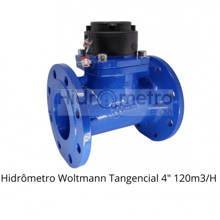 Hidrômetro Woltmann irrigação 4" 120m3/H sem conexões