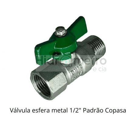 Válvula esfera metal 1/2" Padrão Copasa