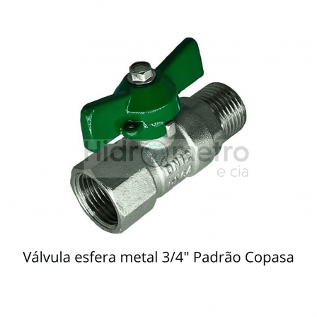 Válvula esfera metal 3/4" Padrão Copasa