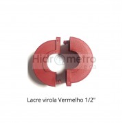 Lacre virola vermelho 1/2" pacte com 100 peças