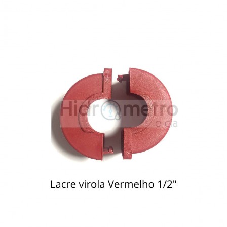 Lacre virola vermelho 1/2" pacte com 100 peças