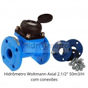 HId. Woltmann Axial 2.1/2" 50m3/H com conexões - Portaria 155 INMETRO