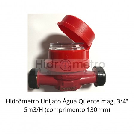 Hid. Unijato 3/4" Q3 4m3/H ÁGUA QUENTE sem conexões comp. 130mm 